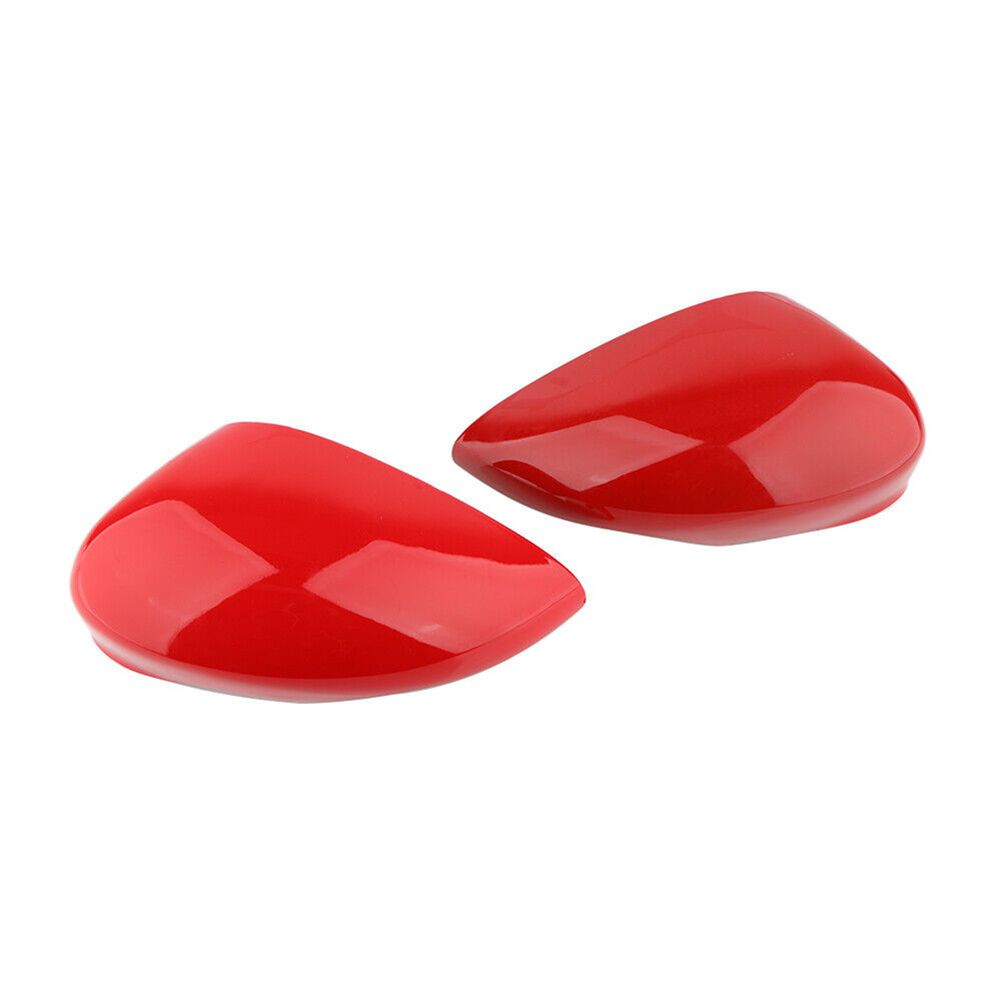 2/1pcs Car Side Rear View Wing Mirror Cover Cap Red For Ford Fiesta 7 2008-2017 Exterior Parts Replacement fb0db