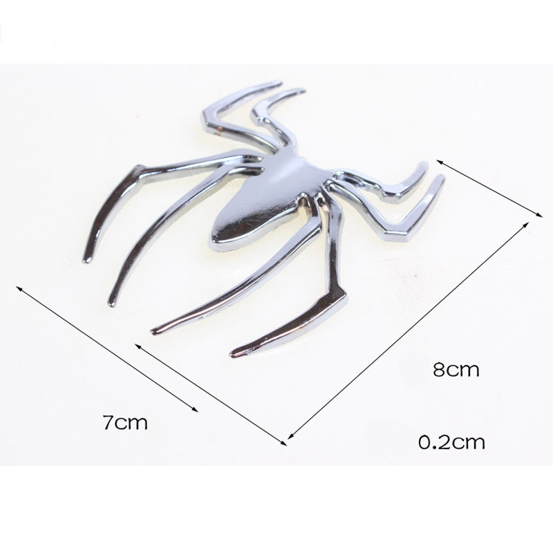 3D Car Stickers HOT Universal Metal Spider Shape Emblem Chrome 3D Car Truck Motor Decal Sticker