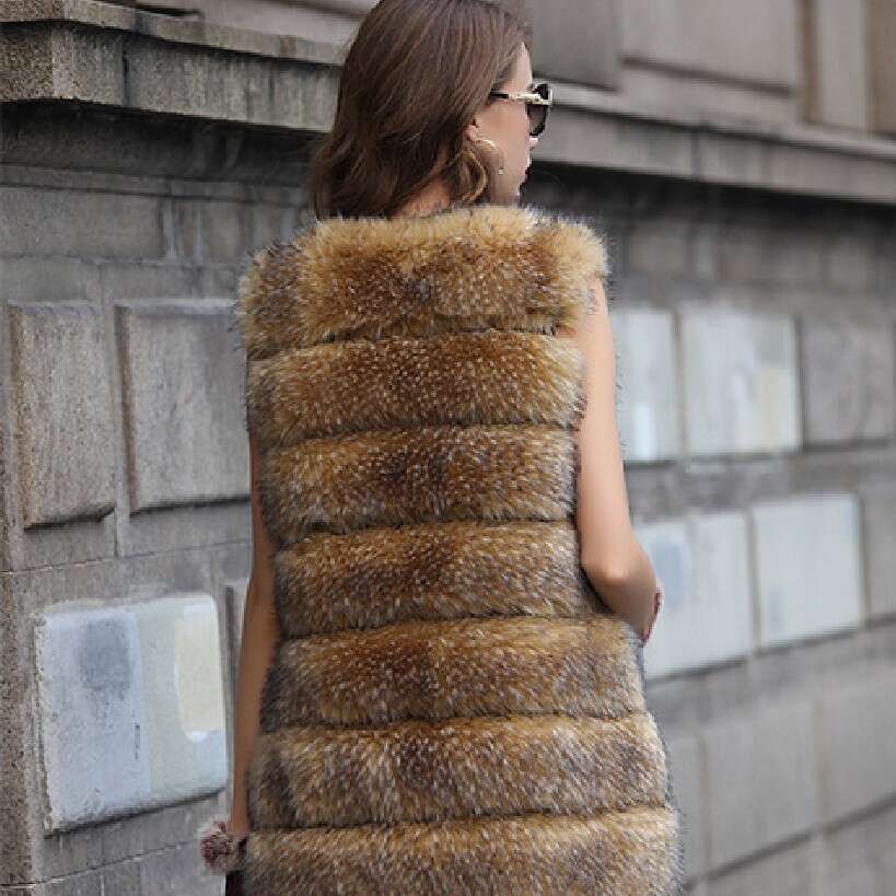 shanshi fur coat women Winter hot selling imitation fox fur grass women's new Korean version slim fit warm coat