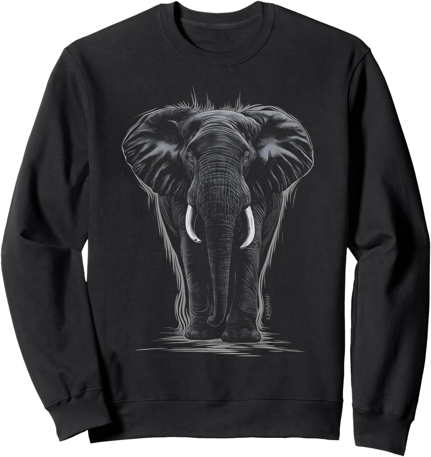 Long Sleeve Shirts for Men sweatshirt Elephant Art Elegant Wildlife Animal Lover Graphics Sweatshirt T shirt Tee Streetwear Casual tops clothes