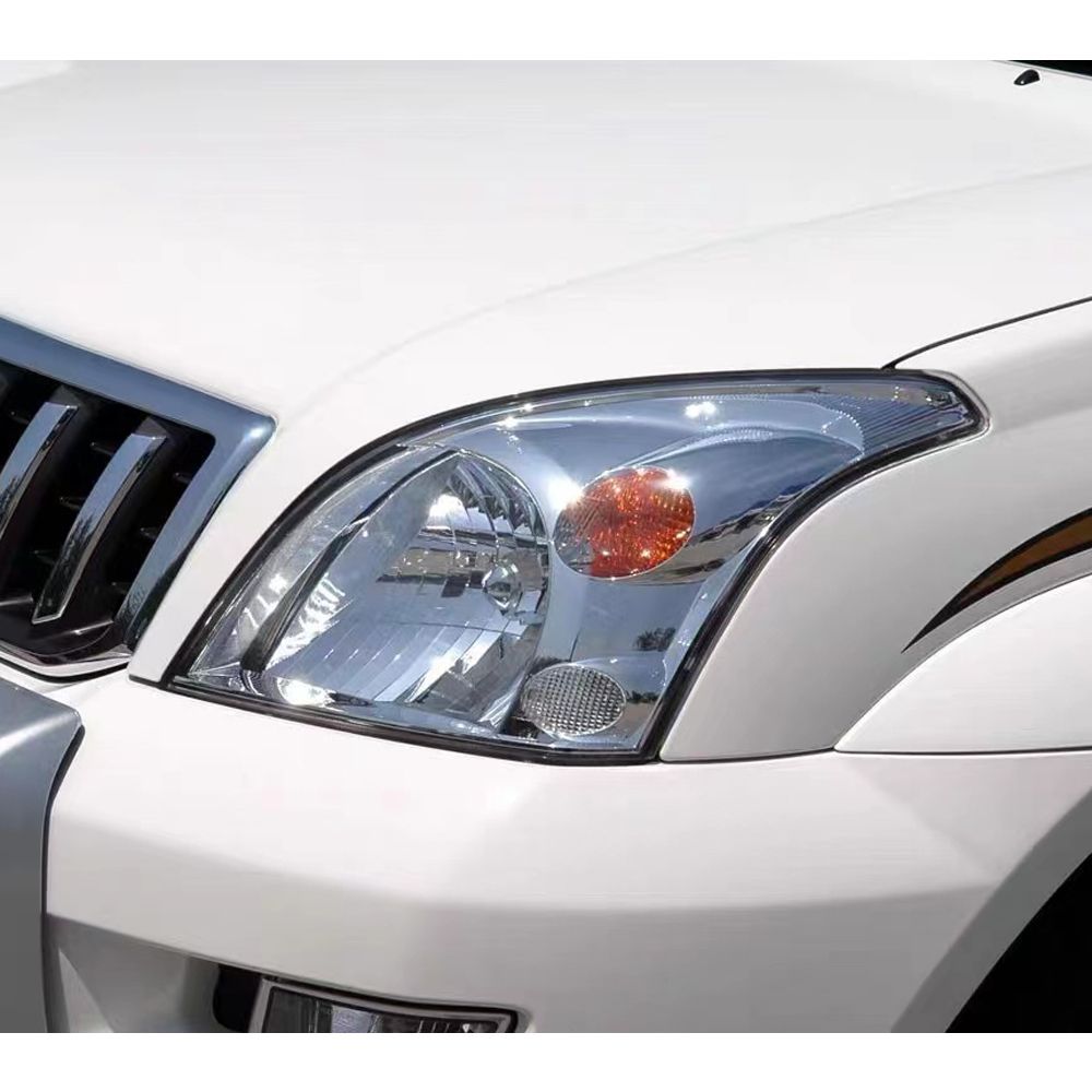 For Toyota Prado 2003-2009 Auto Front Headlight Cover Masks Headlamp Shell Mask Transparent Glass Lampshade Lens Accessories c3458