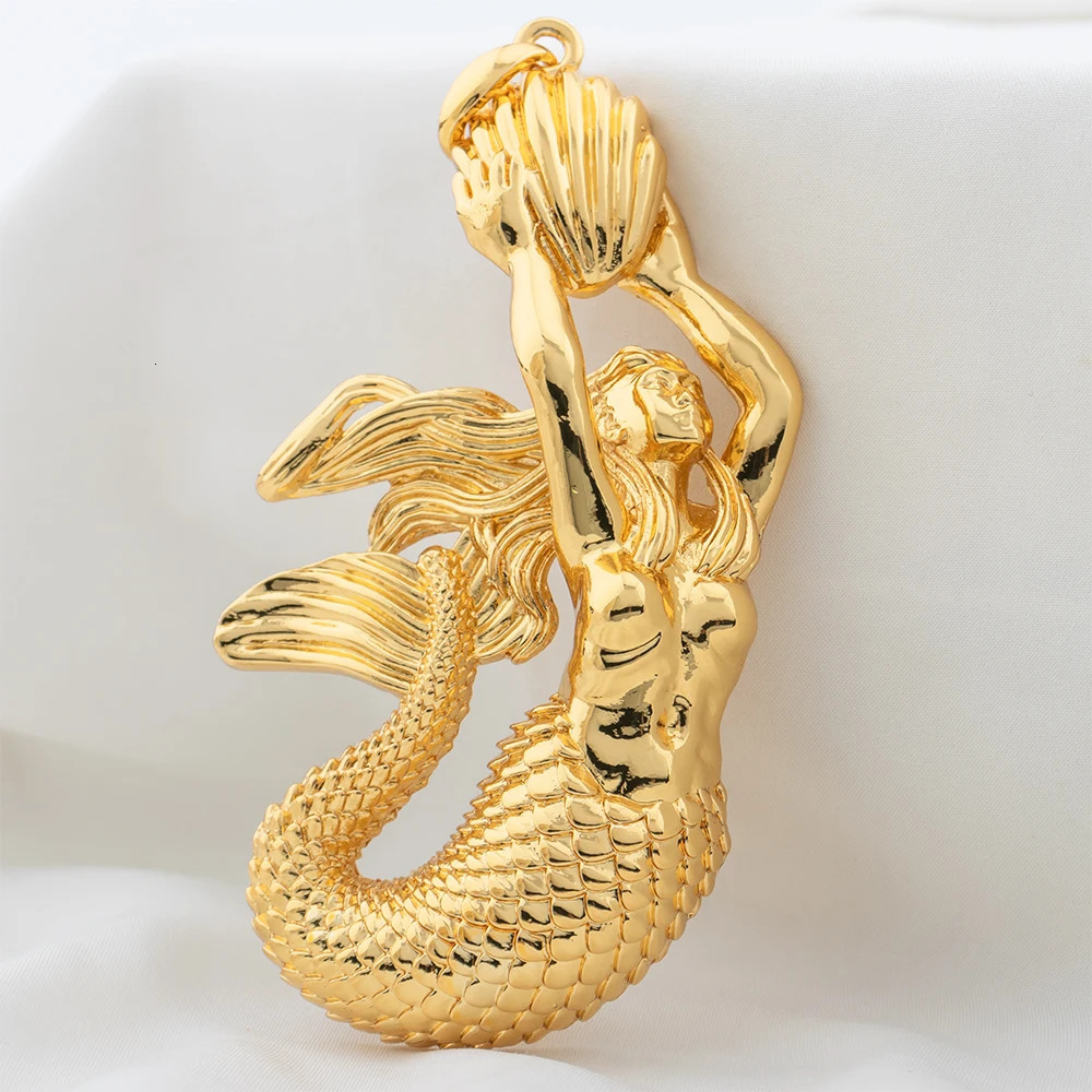 YM Mermaid Pendant 3PCS 40/60/80cm Necklace Womens Charm Chain Pharaoh Pendant Copper Jewelry Accessories 241112