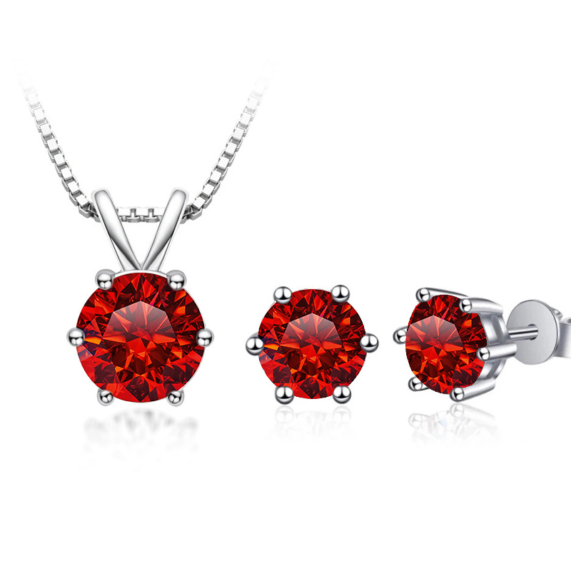 JoyceJelly 3CT Moissanite Jewelry Set with GRA Sterling Sier Necklace Earrings Wedding Fine Jewerly Pass Dis Tester fc419