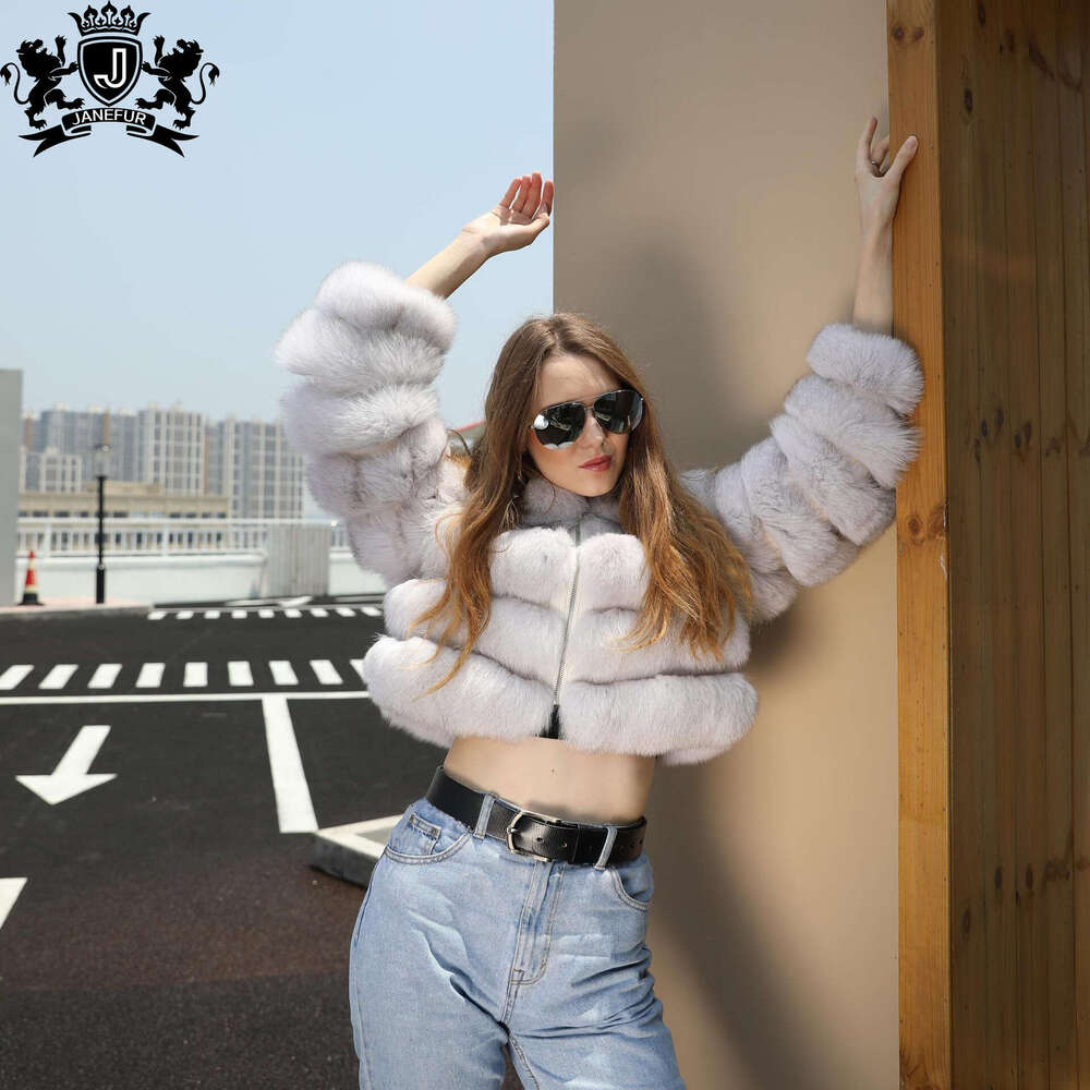 shanshi fur coat women Winter Minimalist Splicing Style Big Collar Fox Fur Coat