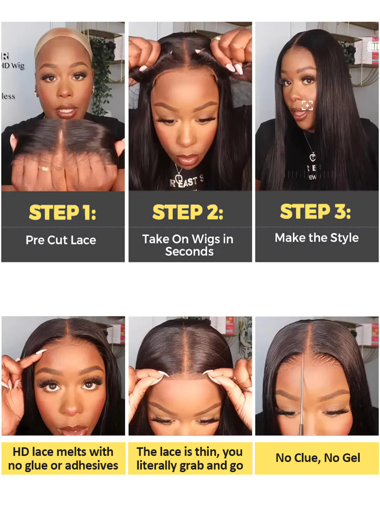 30 40 Inch Bone Straight 13X6 HD Human Hair Frontal High Density 13X4 Front Wig 5X5 Lace Closure Glueless Wigs