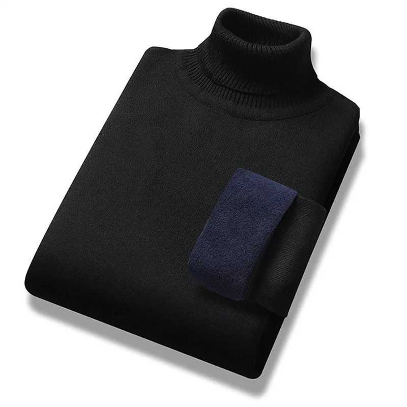 New autumn and winter turtle neck sweater mens ultra-thin knitting puller mens solid color casual knitting sweater wool warm puller W2411111