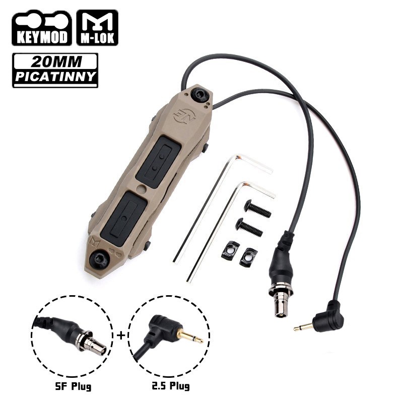 Tactical NGAL Red Dot Indicator Wadsn M300A Scout Light Ngal Red Green Blue Laser Remote Dual Switch Fit Mlok keymod 20MM Rail