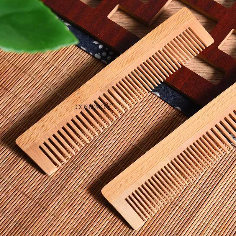 Wooden bamboo comb massage hair natural anti-static tangling hair cutting brush salon hair care styling tool W241112