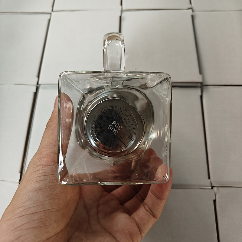 350ML Clear Borosilicate Glass Teapot Tea Tool With Stainless Steel Infuser Strainer Heat Resistant Loose Leaf Teas Pot