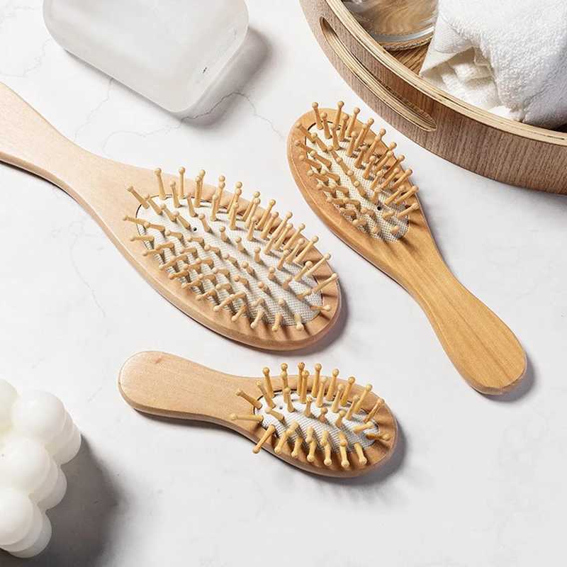 Wooden airbag comb professional anti hair loss massage brush hair brush scalp care W241112