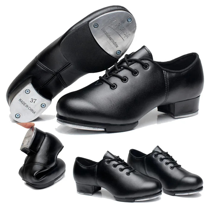 Sports dance shoes adult and childrens performance tap dance shoes soft soled natural leather shoes step sports shoes dance shoes 241111