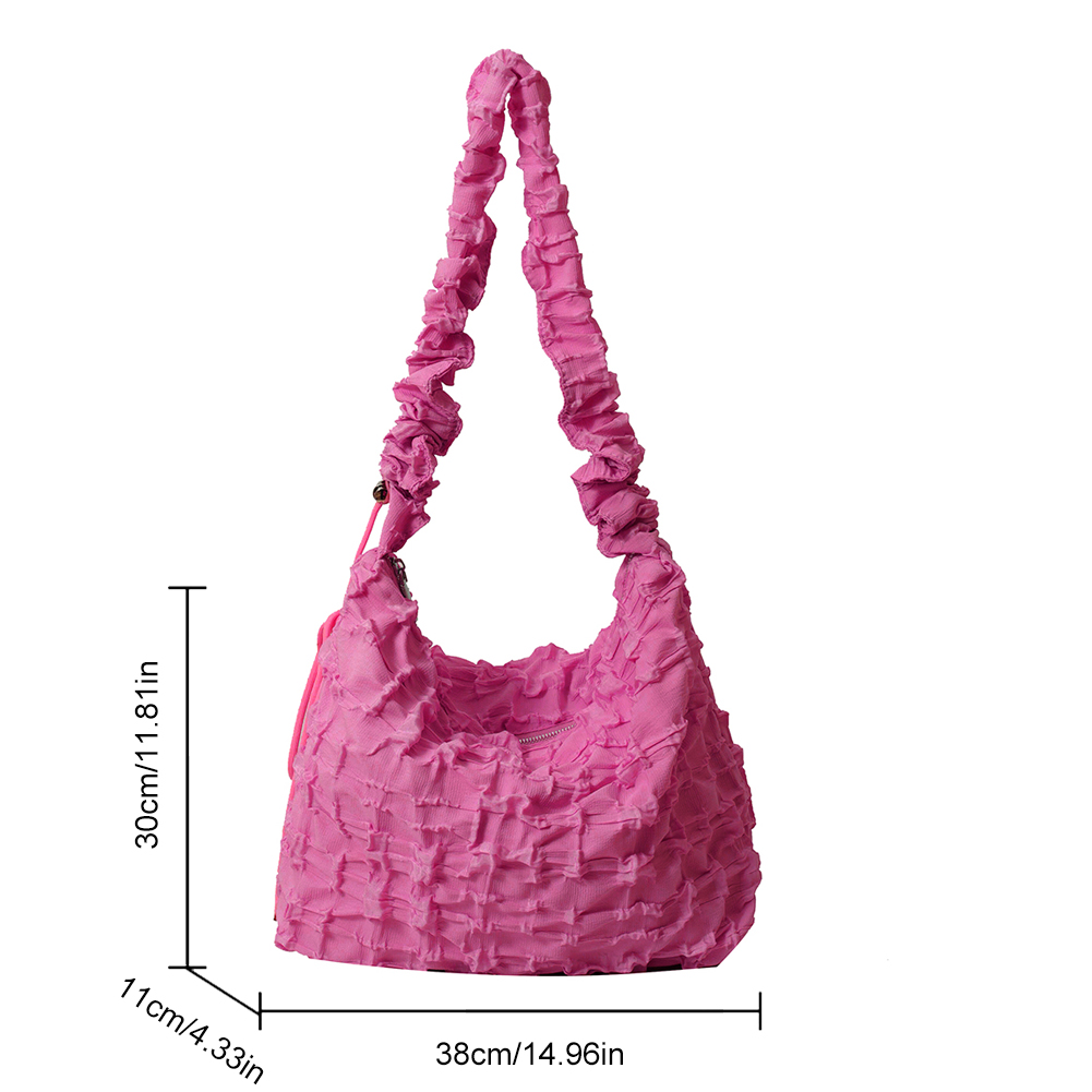 High-quality Lightweight Large Capacity Shopper Tote Armpit Bag Soft Cloud Pleated Women's Handbag Fashion Bubbles Shoulder Bag