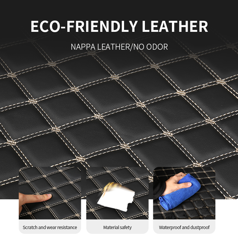 For Tesla Model 3 / Y 2020-2023 Front Rear Trunk Mat Car Leather Trunk Storage Pad Bottom Protector Pad Car Interior Decoration 155d8