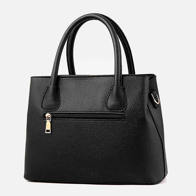 New European and American foreign trade women's embroidery lychee pattern fashion handbag shoulder oblique span bag