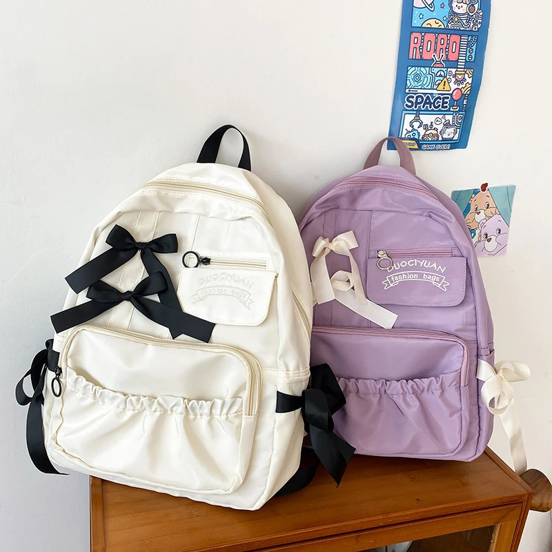 Kawaii Cute Bow School Backpack for Teenage Travel Bag Harajuku Y2K Laptop Backpack 241111