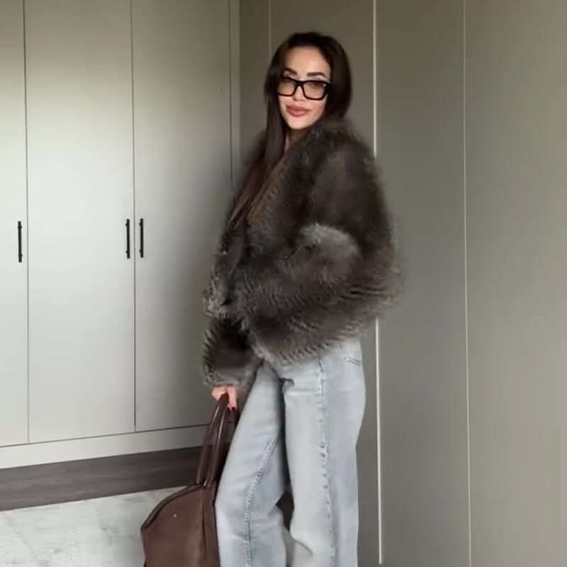 shanshi fur coat women Autumn New Women's Solid Color Premium Short Plush Fur Coat