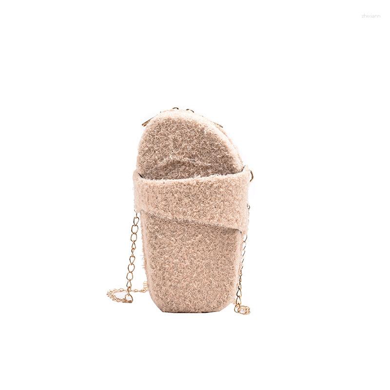 2025 NEW Bag Women's Cute Small Autumn And Winter Plush Bucket Portable Crossbody Shoulder zhanyishengli