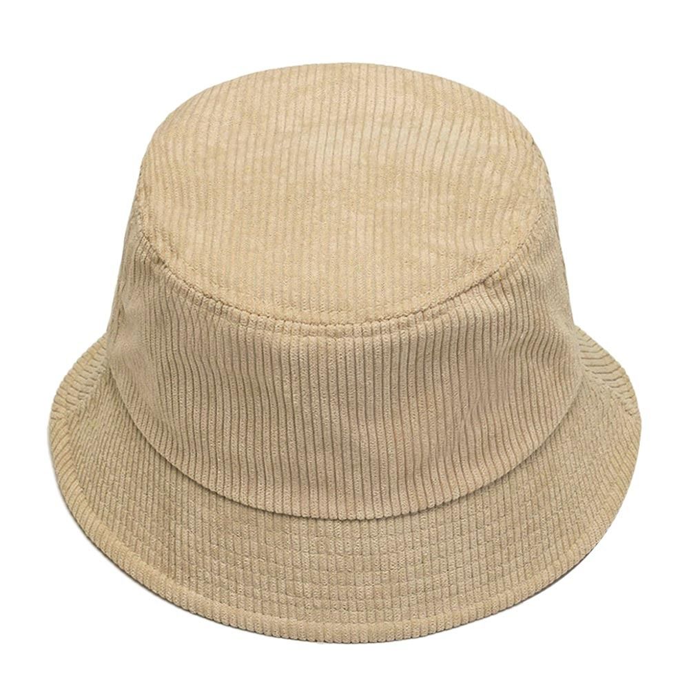 Corduroy Bucket Hat Outdoor Plush Warm Fisherman Cap Soft Casual Sun Cap Men Women e5218