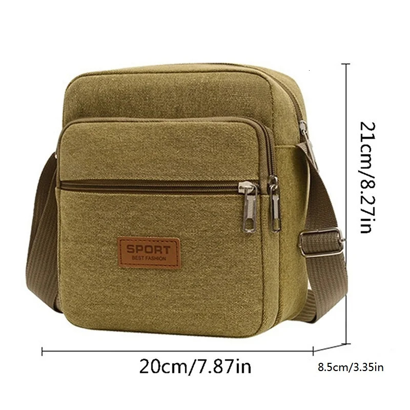 Mens Fashion Canvas Small Bag Casual Men Mini Handbags Male Crossbody Shoulder Messenger Bags For Business Sidebag 241111