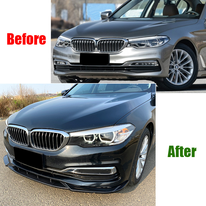 Car Front Lower Body Kit For 5 Series G30 525i 530i 2017-2020 Spoiler Bumper Lip Splitter Guard Protector Cover