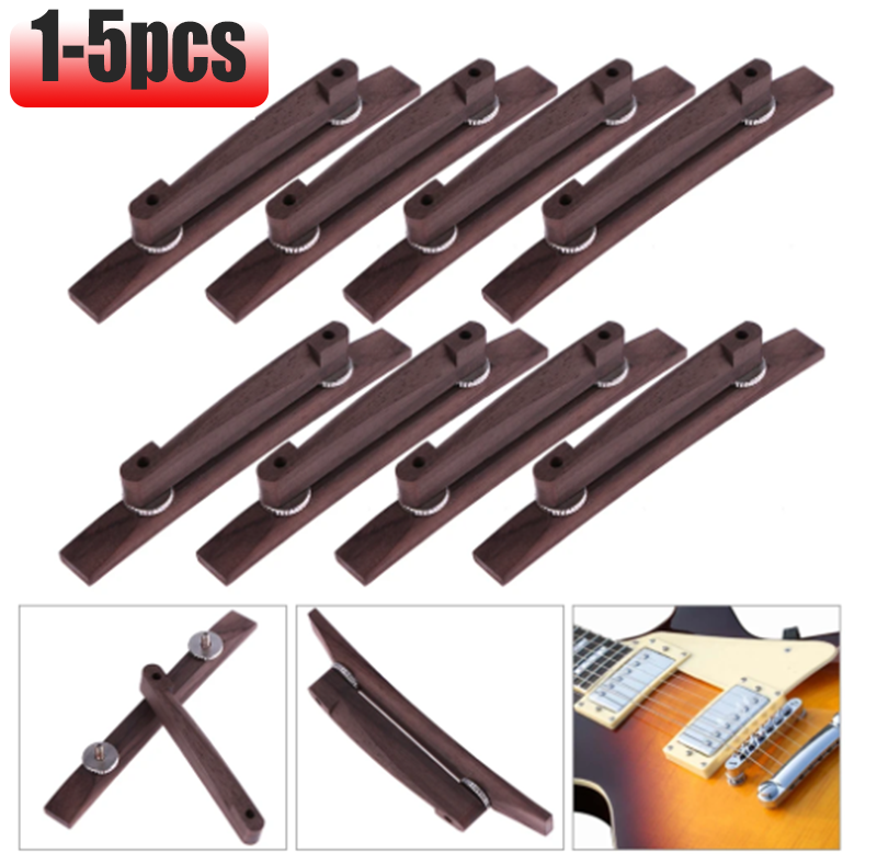 1-5Pcs 6 String Archtop Jazz Guitar Adjustable Floating Rosewood Bridge Parts For Folk Acoustic Guitar Parts & Accessories New