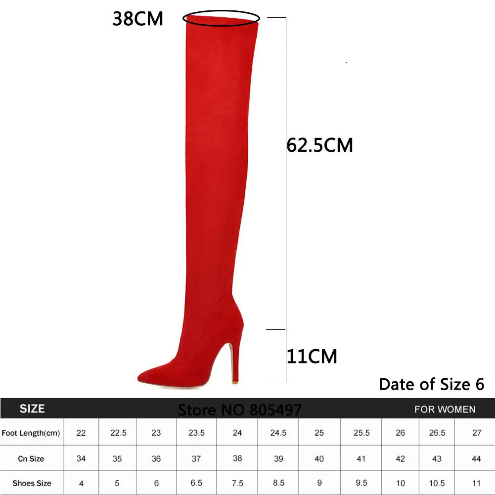 womens shoes woman Plus Large big size 32-48 over the knee boots thin high heel sexy Party Boots botas de mujer 241112
