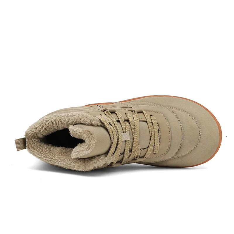 winter mens snow barefoot outdoor anti slip warm fur sports shoes lightweight ankle hiking shoes womens wide soled boots 241111