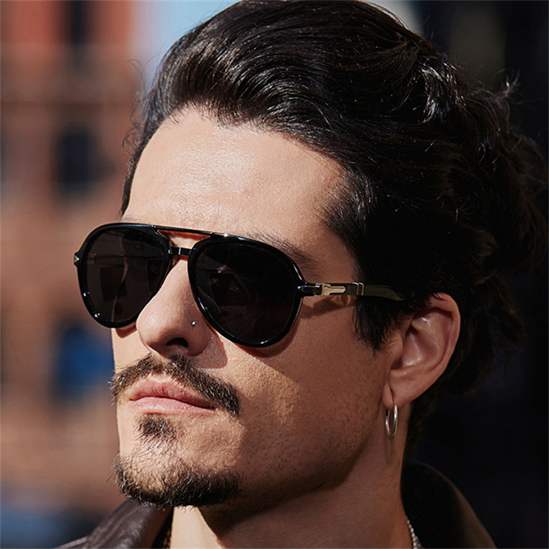 Pilot Polarized Sunglasses 007 Style Driving Glasses Male Luxury Brand Designer Eyeglasses Oculos De Sol Masculino Cycling Square Cat Eye Fishing CB C