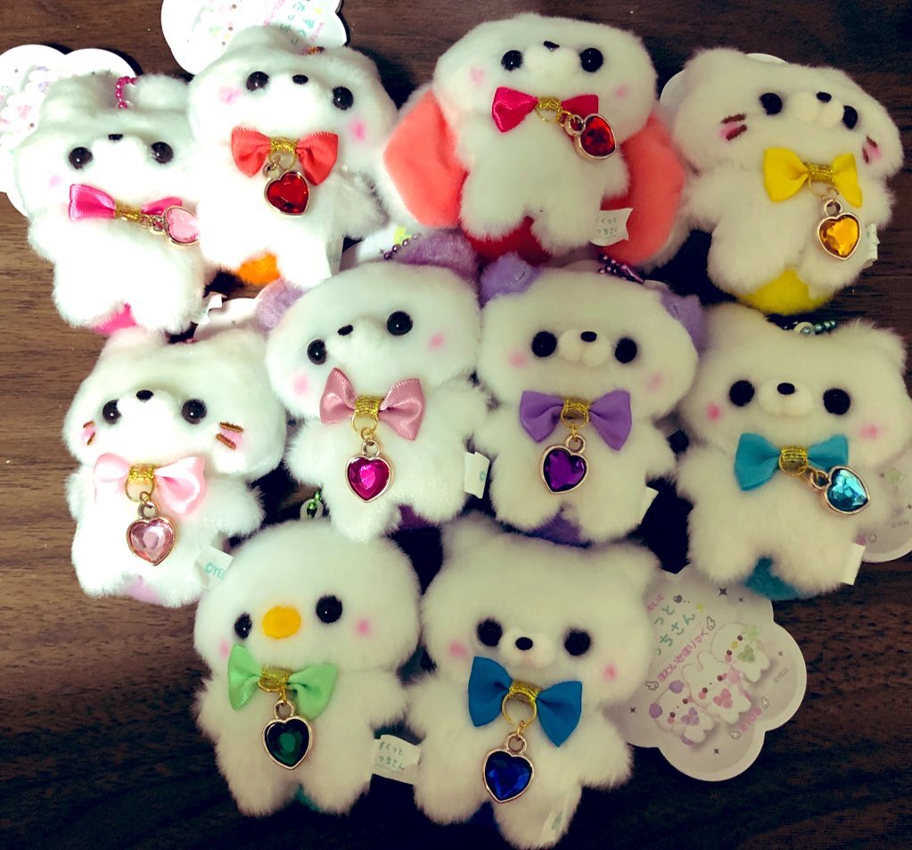 Yell World Sukutto tacchisan ~White Holic~ stuffed toy cute kawaii rabbit cat bear otter plush animals heart charm ball chain