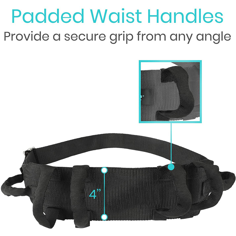 Gait Belt with Handles Senior Patient Transfer Belt for Elderly Nursing Safety Patient Assist Quick Release Metal Buckle