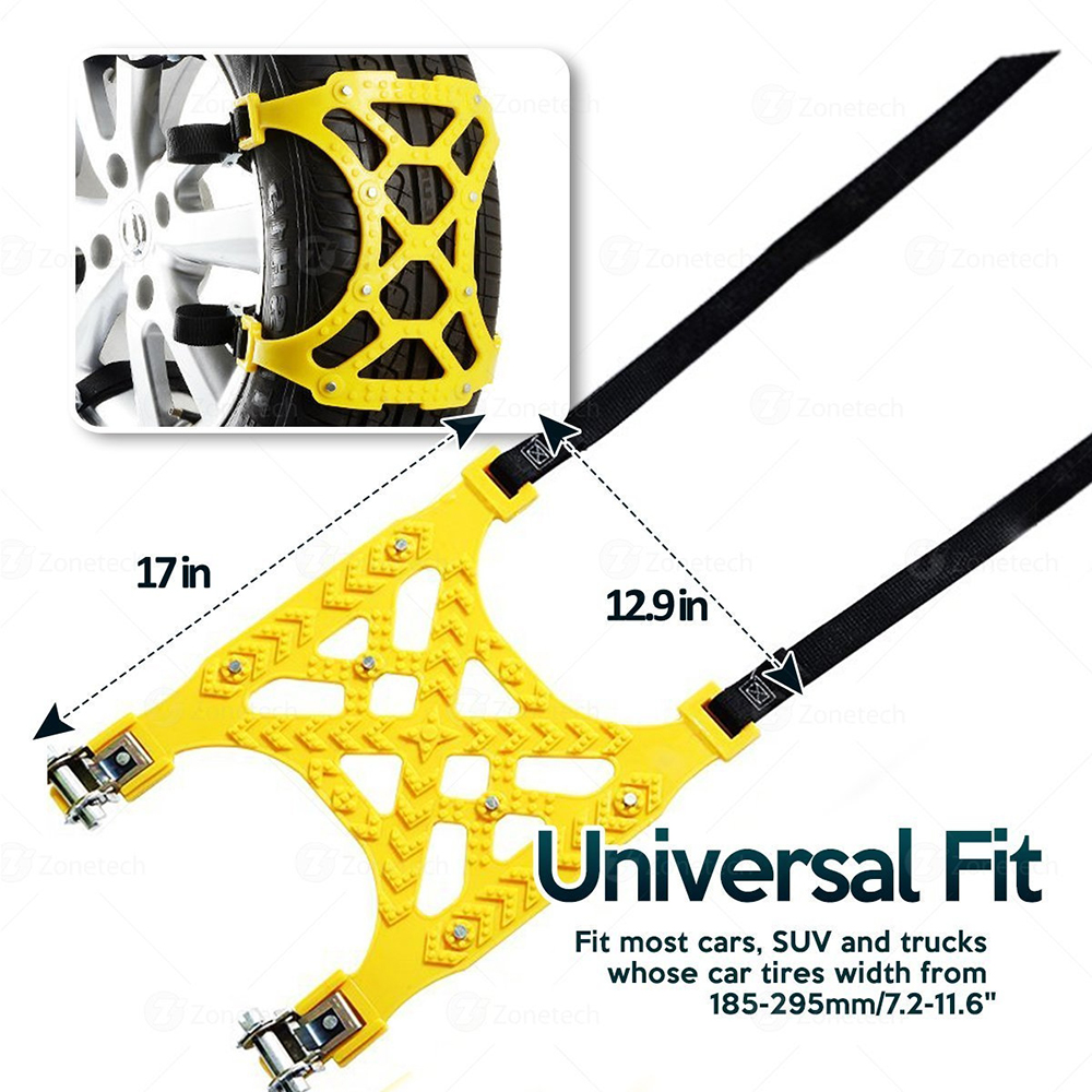 1pc Snow Chains Invisible Car Anti Slip Tire Chain Mud Tyre Wheels Anti-Skid Belt For Car/SUV/Truck Buckle