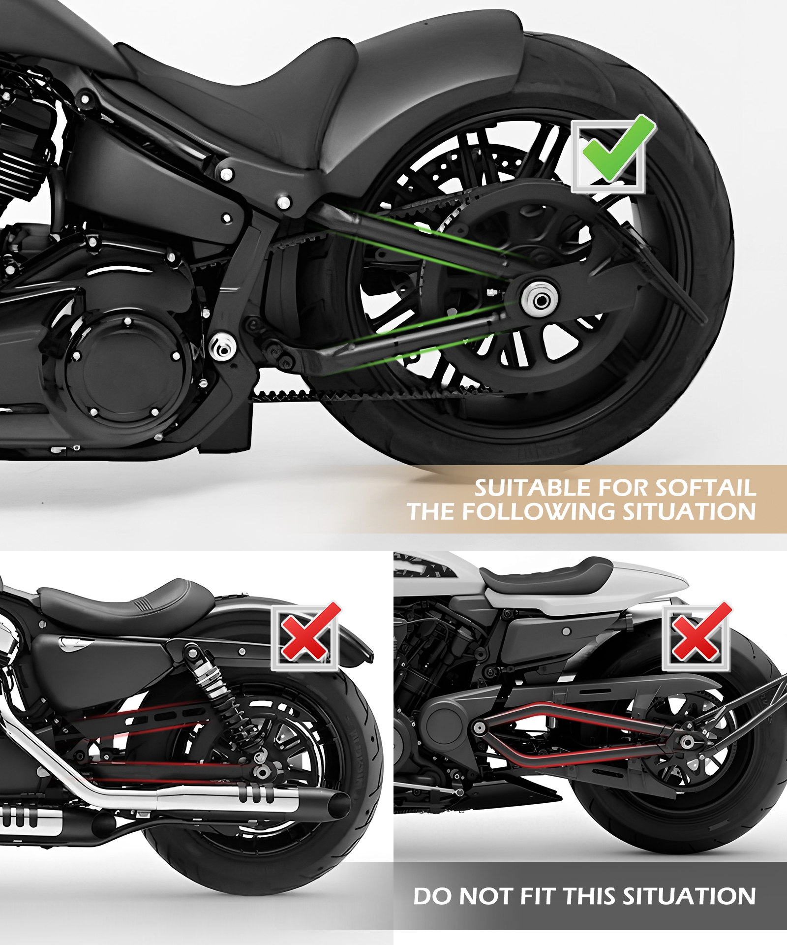 Vintage PU Leather Motorcycle Saddlebag for Harley Fat Boy 114 Heritage 2018-2023 Waterproof Motorbike Swingarm Bag Tool Storage