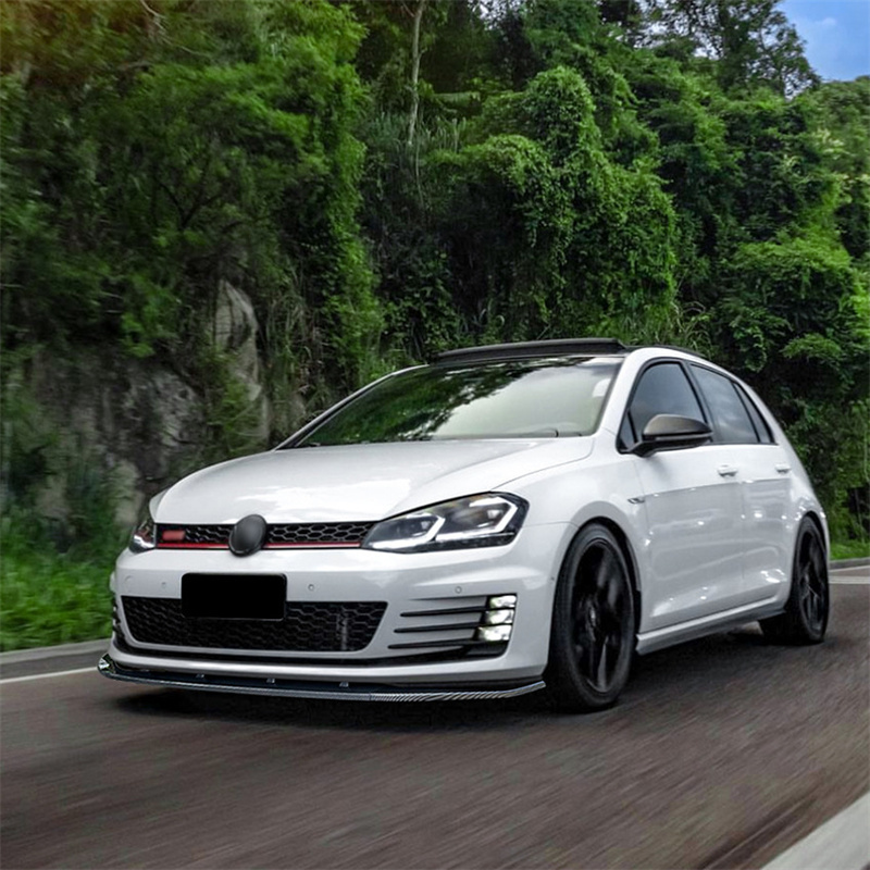 Car Front Lower chin Lip Splitter Diffuser Kit Spoiler Bumper Guard Protector For VW Golf 7 GTI R Rline 2013-2016