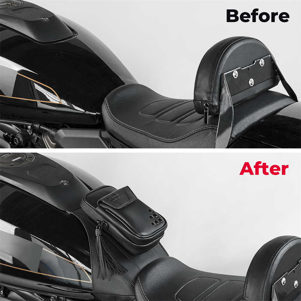 PU Leather Fuel Tank Chap Cover Panel Pad Bib Bra Pouch Bag for Sportster S 1250 Motorcycle Accessories