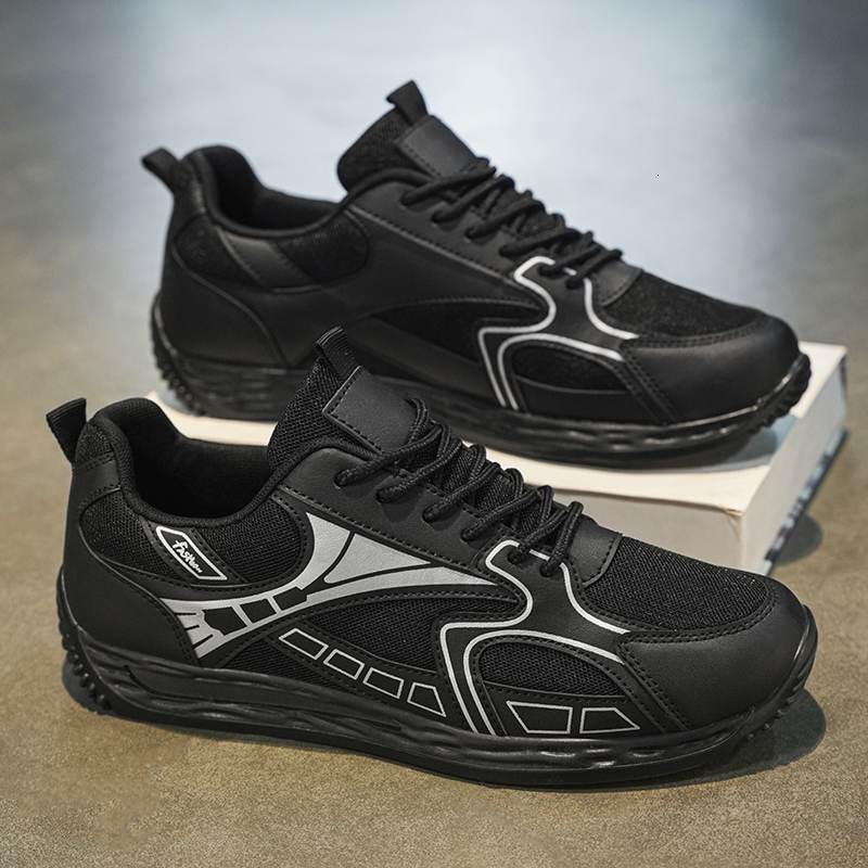 Mesh Men's Breathable Skate Sneakers - Comfortable Lace-Up Tennis Hot Shoes For 2024 - LaceUp