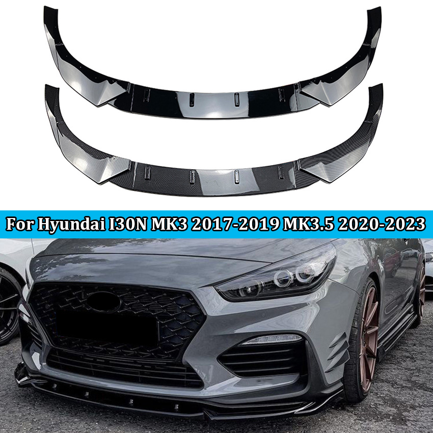 Car Front Lip Splitter Diffuser Body Kits For Hyundai I30N 3 2017-2019 3.5 2020-2023 Spoiler Bumper Guard Protector