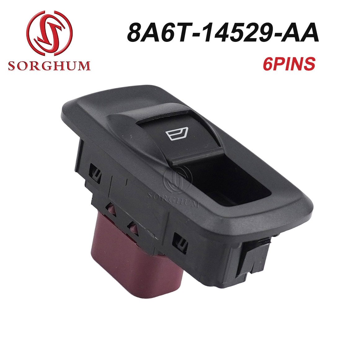 SORGHUM Power Window Control Switch 2008-2013 8A6T14529AA 8A6T-14529-AA For Ford Fiesta VI 1.25 1.4 1.6 Car Accessories