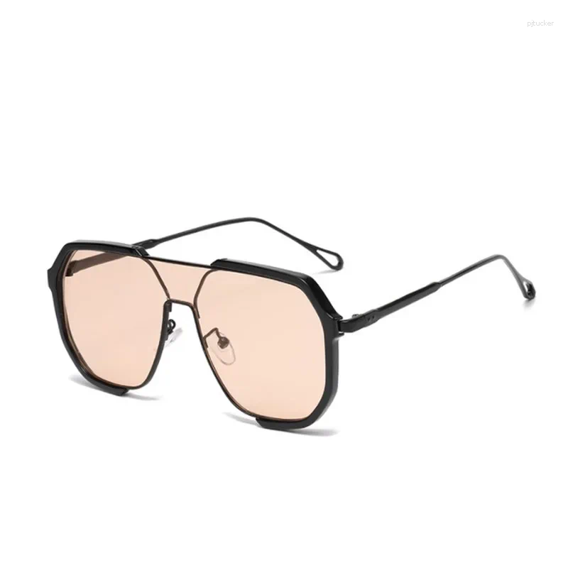 Sunglasses Oversized Women 2024 Unique One Piece Fashion For Men UV400 Punk Glasses Trending Female Eyewear