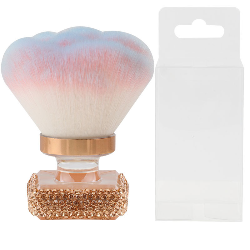Diamond Nail Dust Brush For Acrylic Nails, Face Foundation Brush Nail Art Dust Powder Remover Manicure Brush Clean Up Nail Art Brush Pincel Para Decor