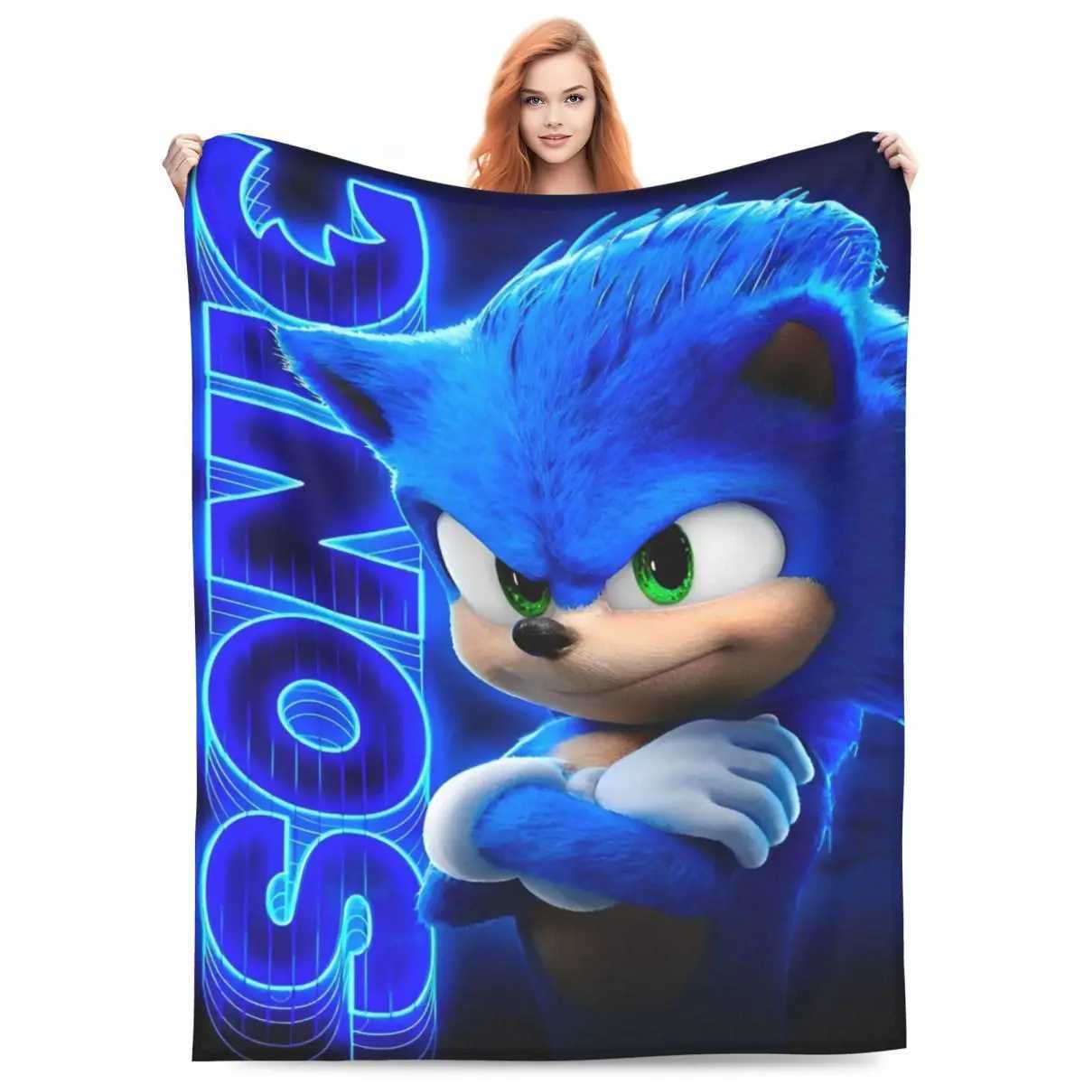 S-Sonics The H-Hedgehogs Velvet Throw Blankets Blanket for Bed Car Soft BedspreadXJ241111