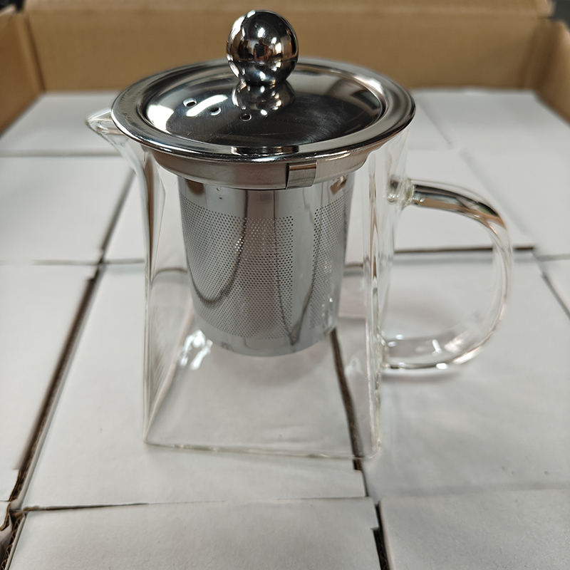 350ML 550ML Clear Borosilicate Glass Teapot Tea Tool With Stainless Steel Infuser Strainer Heat Resistant Loose Leaf Teas Pot