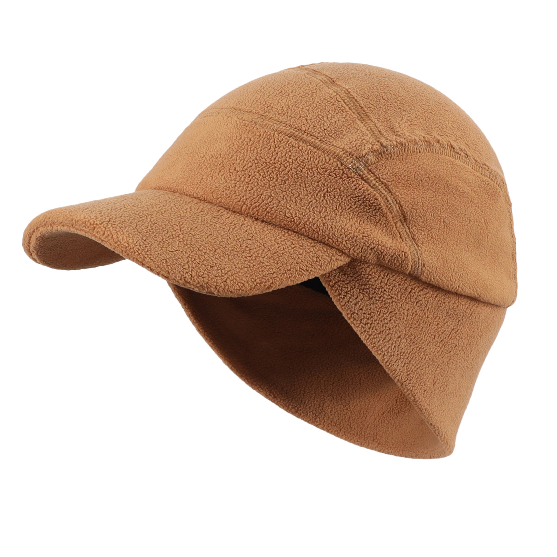 Connectyle Mens Women Winter Soft Fleece Beanie Cap Foldable Earflaps Warm Baseball Hat Daily Outdoor Sport Unisex