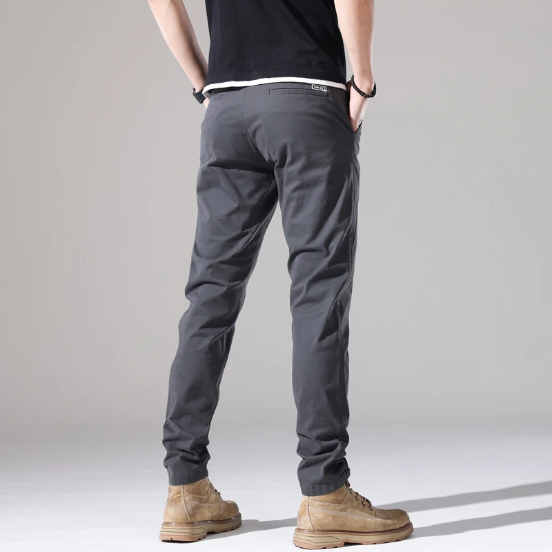 Men Casual Pants Straight Slim Fit Stretch Fashion Drape Wide Legs Mens Streetwear Personality Male Clothing 241112