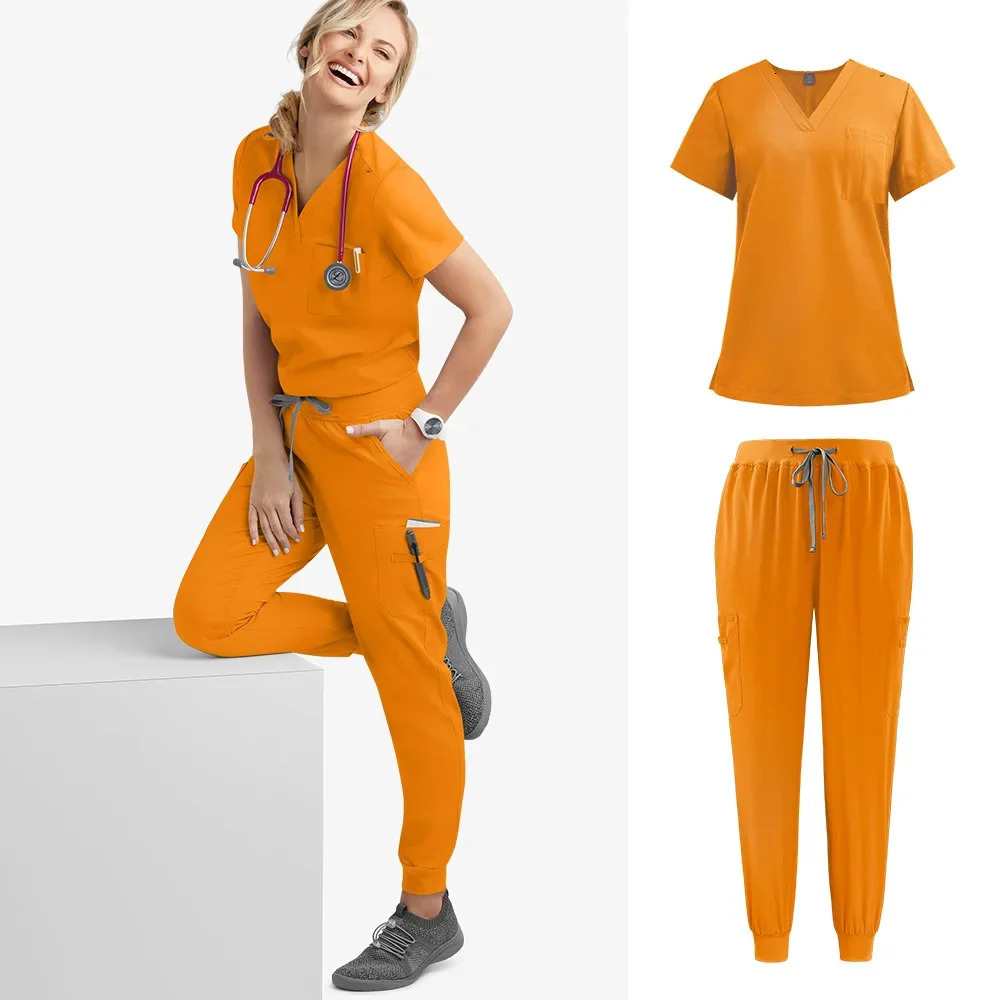 Fashion Uniforms Women Scrubs Sets Hospital Gowns Nurses Accessories Dental Clinic Beauty Salon Work Clothes 241112