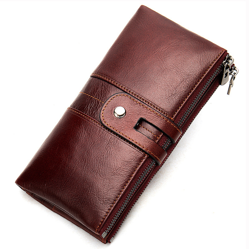 Newsbirds Leather Women's Wallet Genuine Female Clutch Long Womens s and Purses Cash Money Bag Coin Purse 884d3