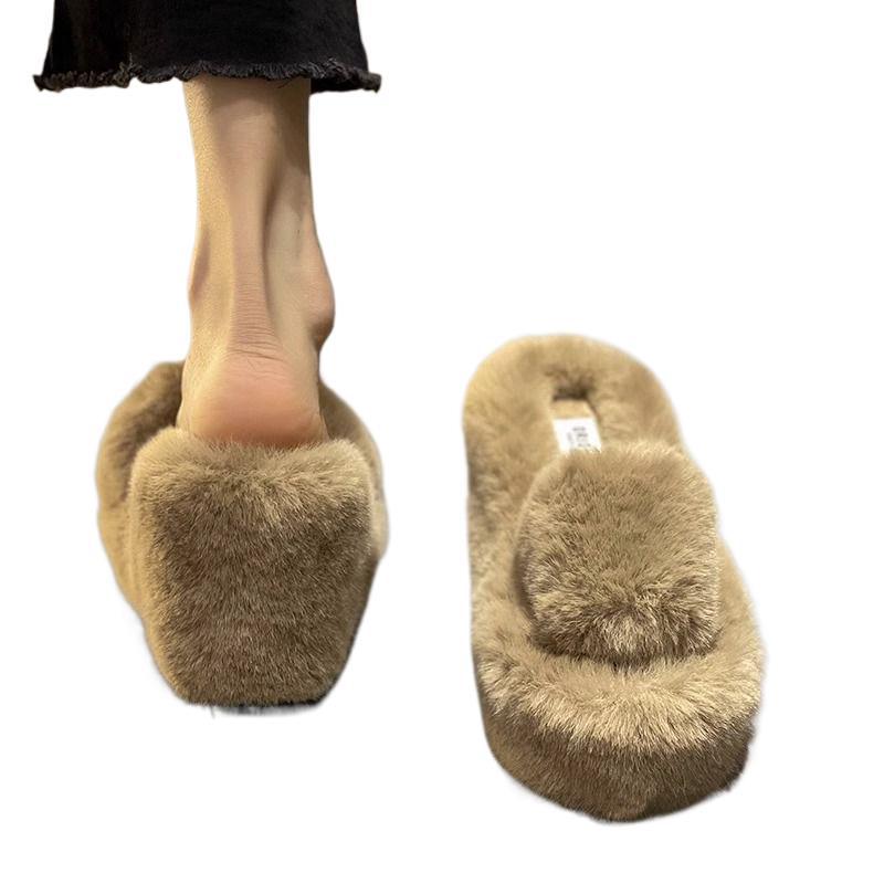 Women's New Autumn/Winter Thick Bottom Slope Heel Home Soft Bottom Cotton Mop.