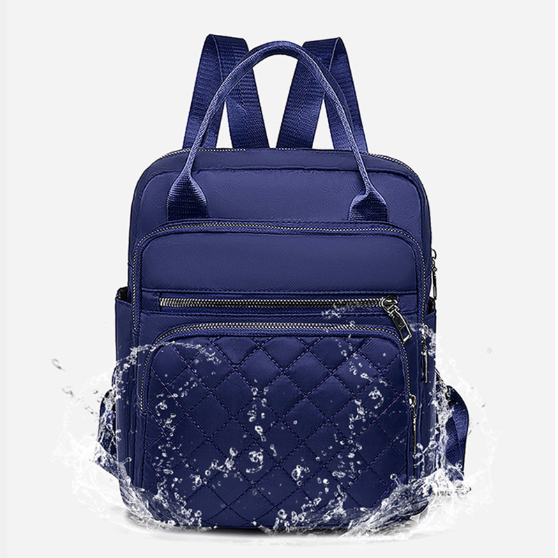 Casual Oxford Backpack Women Waterproof School Bag Quality Ladies Travel Solid Color Large Capacity Multiple Pockets Backpack c038d 5 f6865