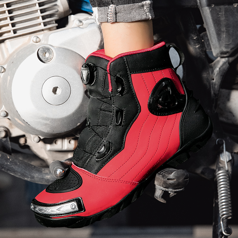 New Motorcycle Boots Men Women Knight Outdoor Riding Anti-slip Winters Sneakers Shoes Bicycle Mountain Racing Road Speed Autumn
