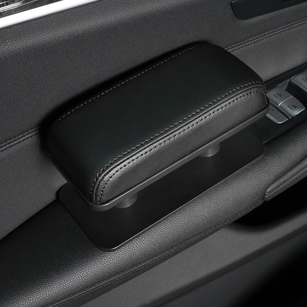 Vehicle Non-slip Elbow Rest Pad PU Leather Car Armrest Box Mat Adjustable Height for Family Travel