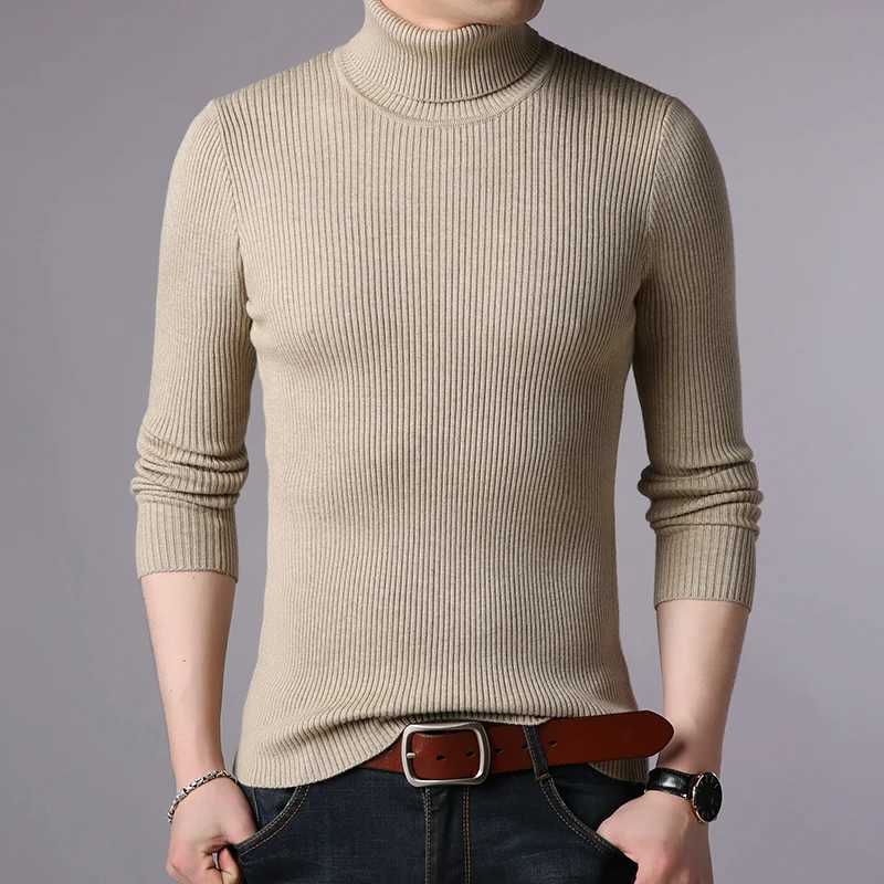Hot 2023 new winter mens black turtle neck ultra-thin fit winter floral mens solid color knitted sweater mens W2411111